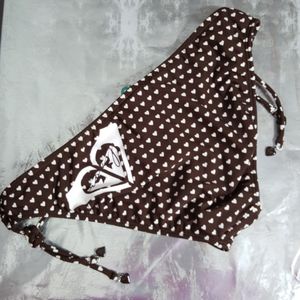 NWT Roxy brown& white heart bikini bottoms size L